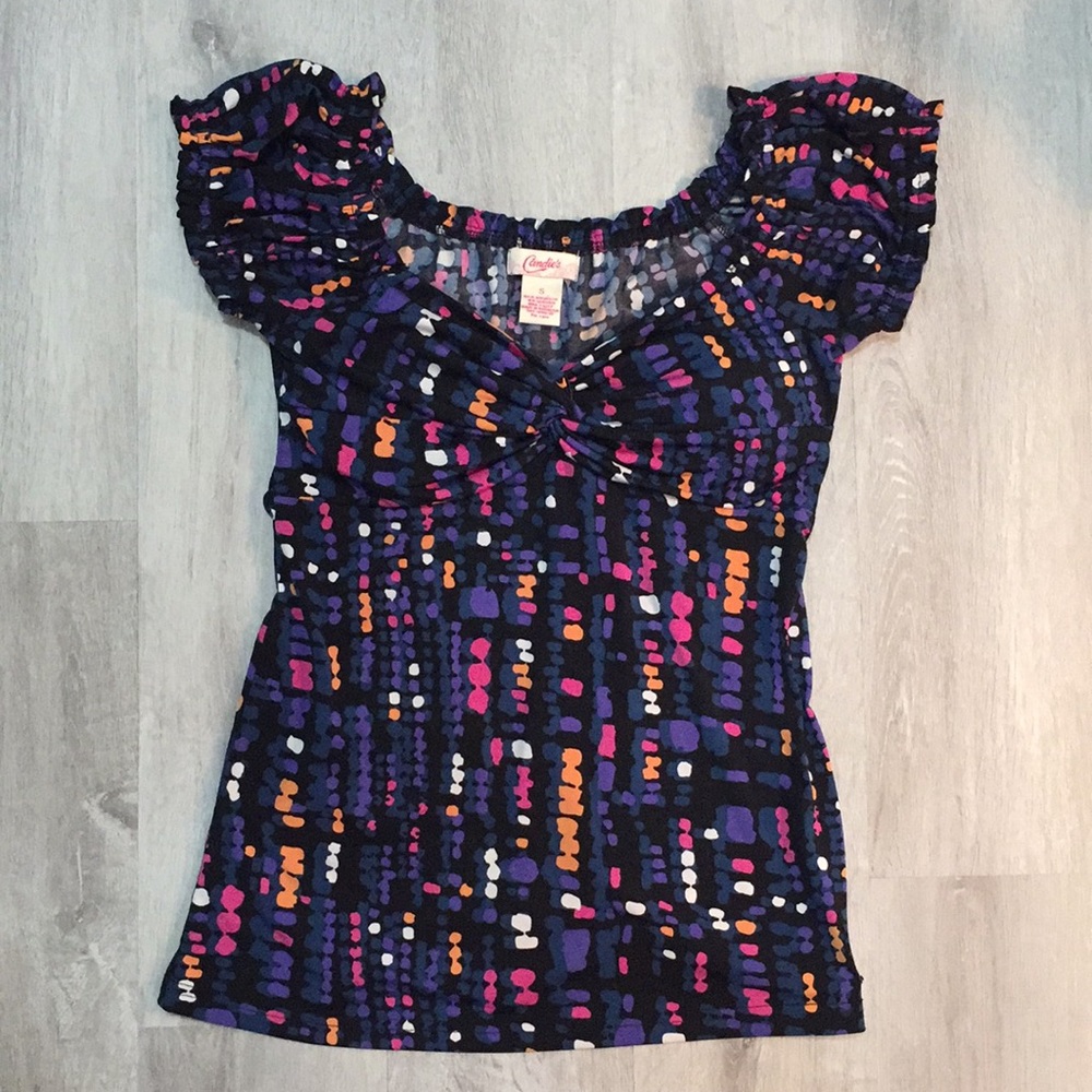 Candie’s Multi-colored Juniors Small Blouse